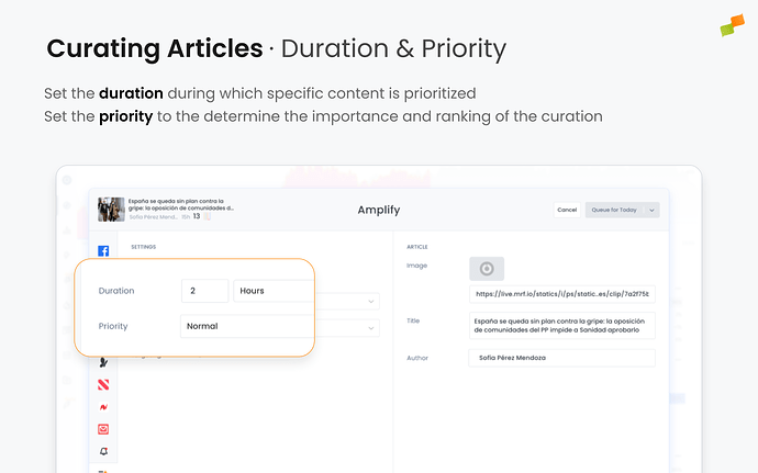 Marfeel Recommnder - Duration and priority