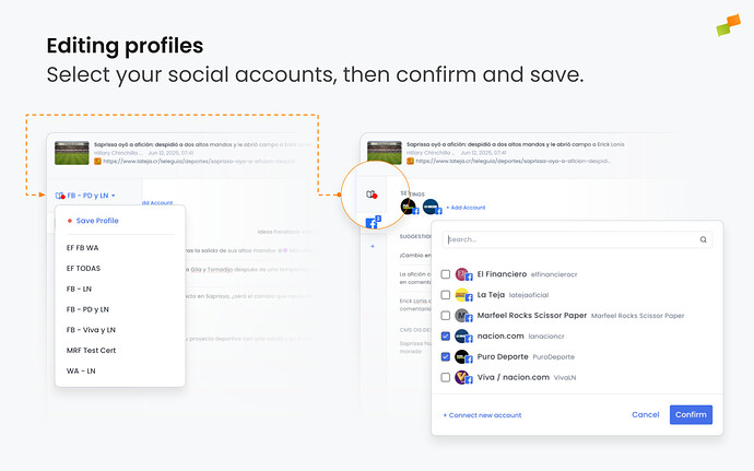 Amplify - Edit Profiles - Make changes and save the profile