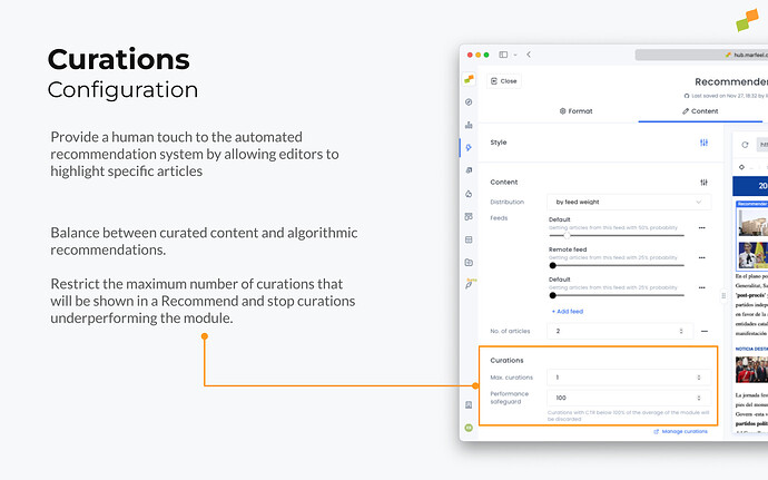 Marfeel Recommnder - Curations