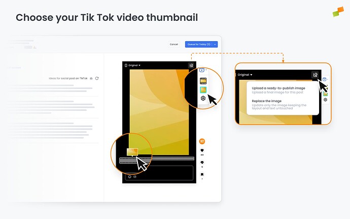 Choose your TikTok video thumbnail