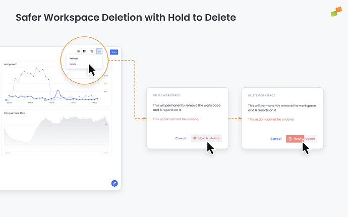 Safer Workspace Deletion with Hold to Delete