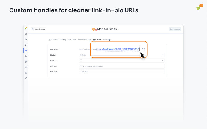Custom handles for link-in-bio pages: cleaner URLs for better sharing