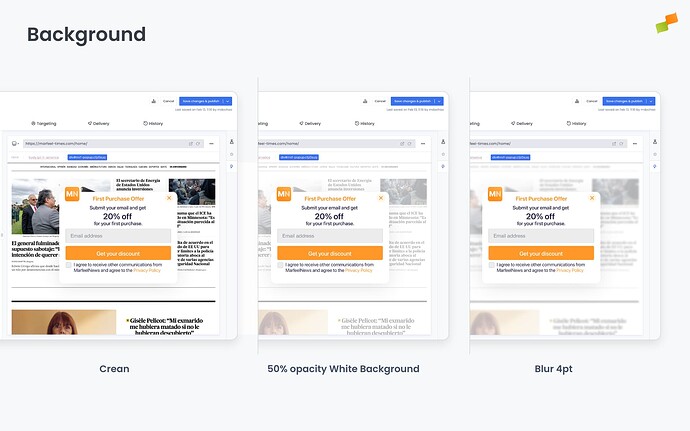Backdrop Color and Blur