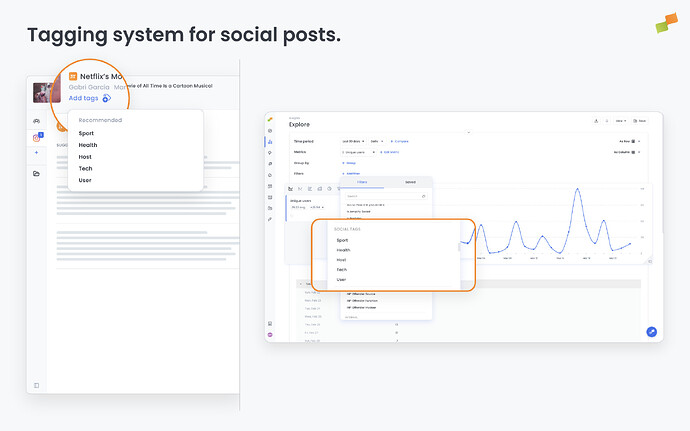 Tagging system for social posts