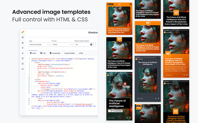Creating customized layouts for your images