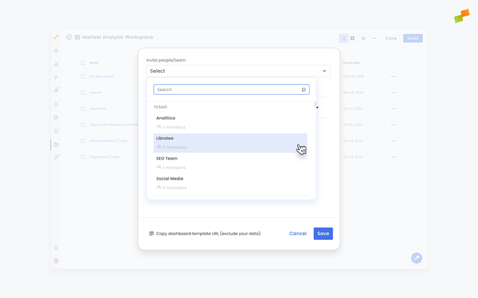 Choosing who has access to a workspace