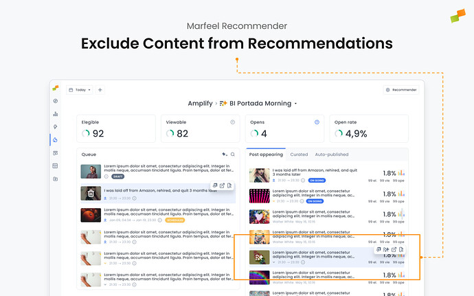 Content Exclusions from Recommender Feed