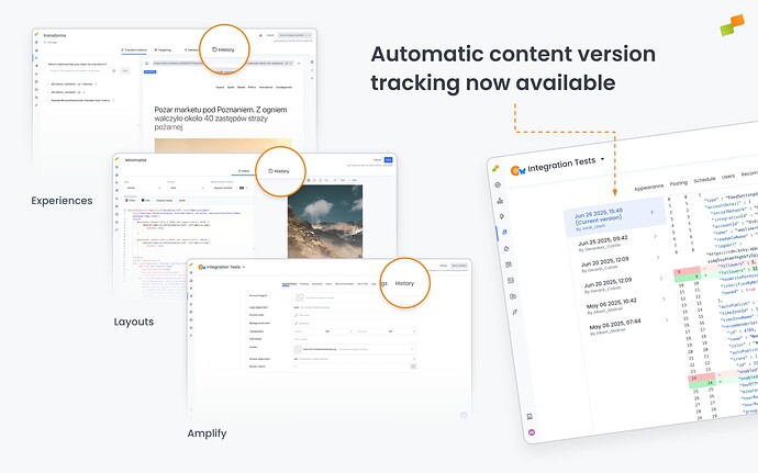 Automatic content version tracking now available