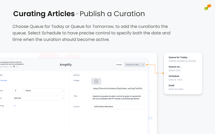 Marfeel Recommnder - Publishing a Curation