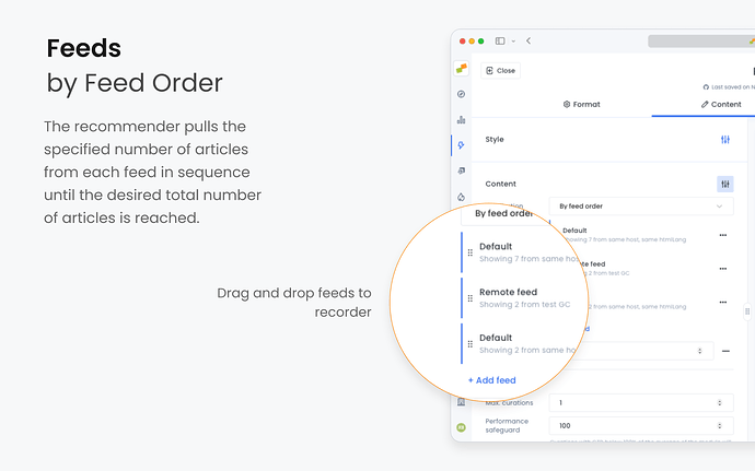 Marfeel Recommnder - Feeds By Order