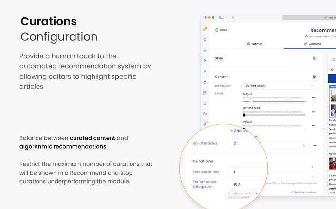 Marfeel Recommnder - Curations