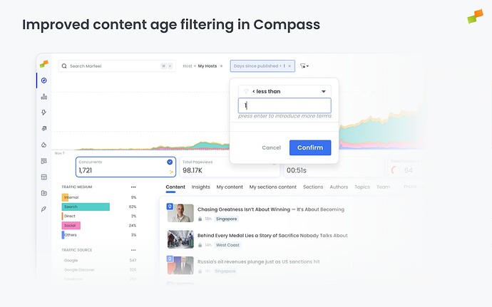 Improved content age filtering in Compass