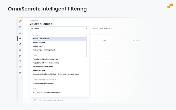 OmniSearch: Intelligent filtering