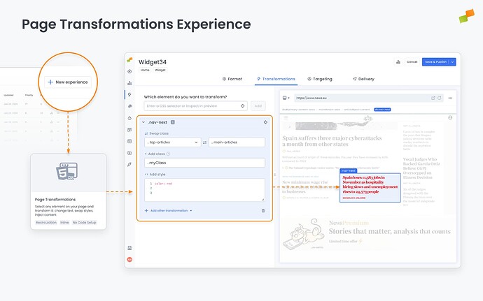 Page Transformations: Modify Your Content Without Code