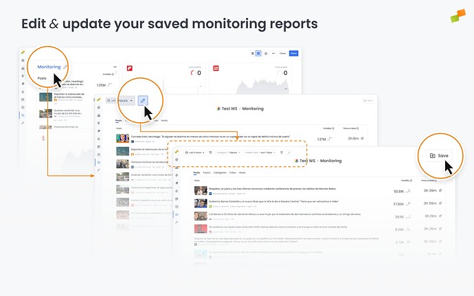 Edit and update your saved monitoring reports