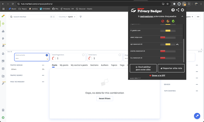 Privacy Badger settings