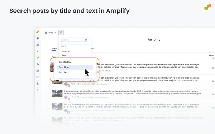 Search posts by title and text in Amplify