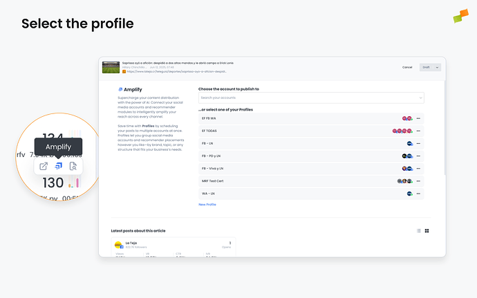 Amplify - Edit Profiles - Select Profile